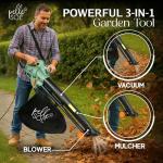 3300W Corded 3-in-1 Leaf Blower Vacuum