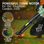 3300W Corded 3-in-1 Leaf Blower Vacuum