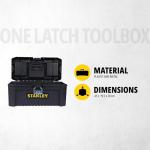 STANLEY 16in Durable Tool Box with Tote Tray