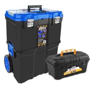 Rolling Tool Box Kit with Handle and Wheels