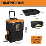 Mobile Rolling Tool Box Kit - 2-Tier Storage Solution