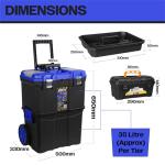 Rolling Tool Box Kit with Handle and Wheels