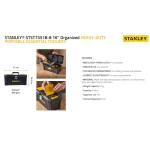 STANLEY 16in Durable Tool Box with Tote Tray