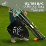 3300W Corded 3-in-1 Leaf Blower Vacuum