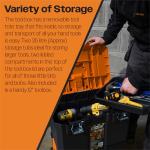 Mobile Rolling Tool Box Kit - 2-Tier Storage Solution