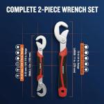 BeeSavvy 2-Piece Adjustable Wrench Set