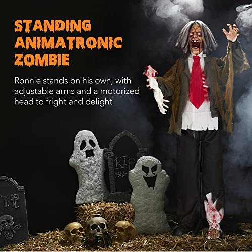 Rotten Ronnie Standing Zombie Halloween Animatronic Prop