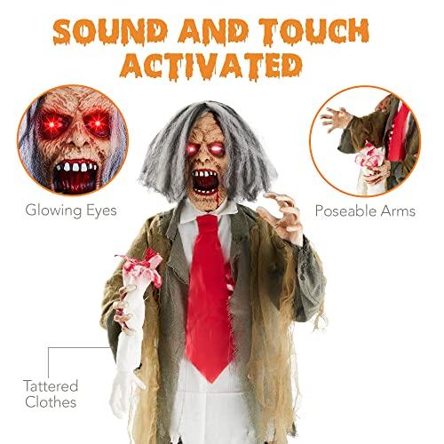 Rotten Ronnie Standing Zombie Halloween Animatronic Prop