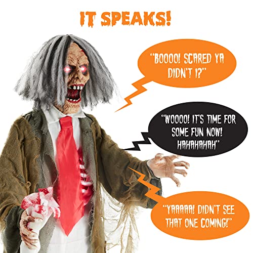 Rotten Ronnie Standing Zombie Halloween Animatronic Prop