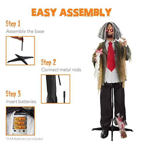Rotten Ronnie Standing Zombie Halloween Animatronic Prop