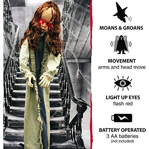 5-Ft. Animatronic Zombie with Flashing Eyes