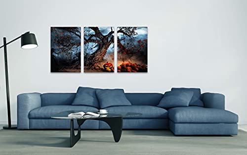 Kusry Halloween Canvas Art 3-Piece Wall Decor