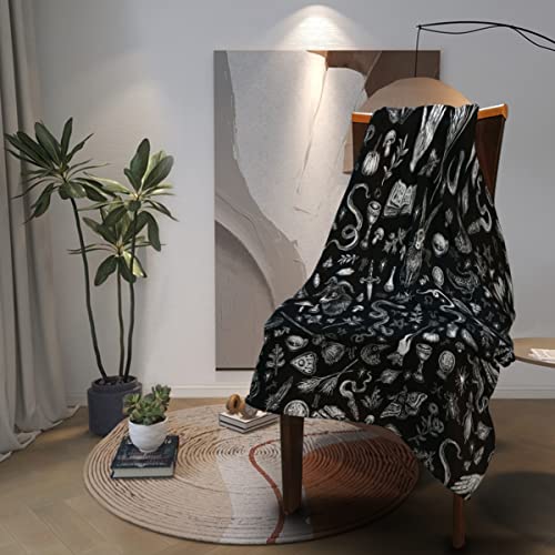 Gothic Halloween Fleece Blanket for All Seasons