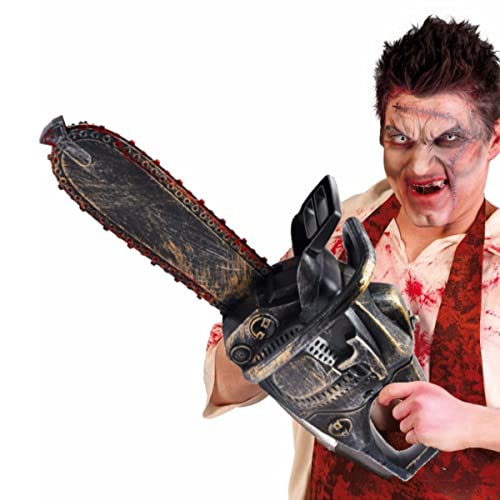 Bloody Rusty Chainsaw with Sound for Halloween Decor