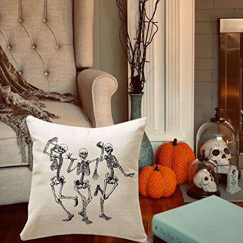 Halloween Skull Pillow Covers - 18" x 18