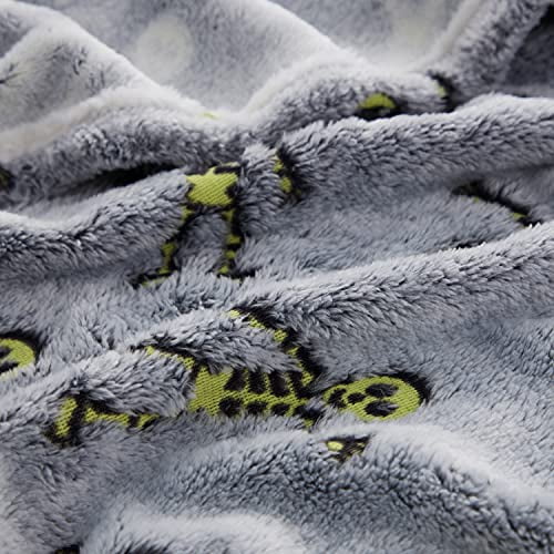 Glow in the Dark Skeletons Pumpkin Throw Blanket