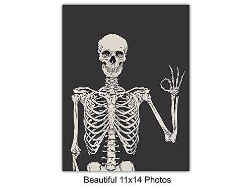Gothic Skeleton Wall Art for Halloween Decor