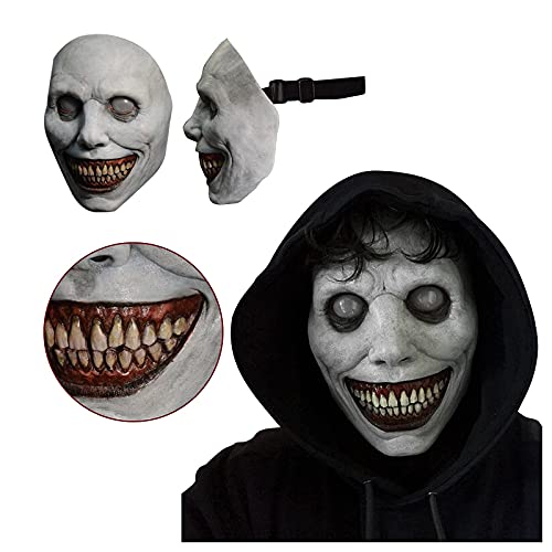 Scary Demon Mask with White Eyes for Halloween