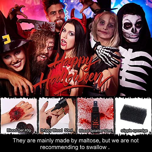 Halloween Makeup Kit with Face Paint and Brushes