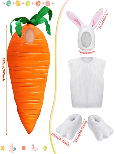Adult Plush Bunny and Carrot Costume Set