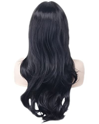 Long Black Wavy Cosplay Wig for Women