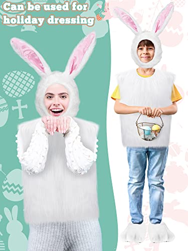Adult Plush Bunny and Carrot Costume Set