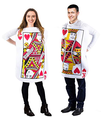 King and Queen Playing Card Costumes, 2 Pack
