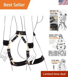 6-Piece BDSM Set: Leather Restraints for Couples