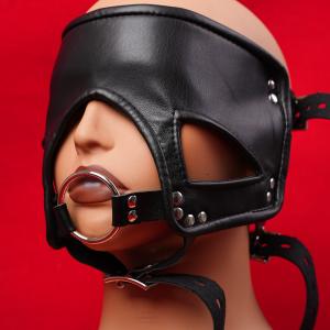 Adjustable Bondage Mask with O-Ring Gag