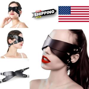 Adjustable Soft Leather BDSM Blindfold for Couples
