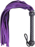 Purple Leather Flogger for Couples - Sensual BDSM Whip