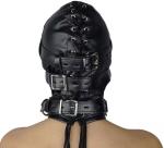 Padded PU Leather Bondage Hood with Gag