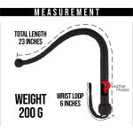 Black Leather BDSM Crop - 23" Fetish Slapper