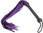 Purple Leather Flogger for Couples - Sensual BDSM Whip