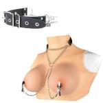 Nipple Clamps with Collar & Chain Whip Set