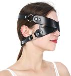 Adjustable Soft Leather BDSM Blindfold for Couples