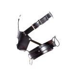PVC Leather Hood Harness with Detachable Gag Plug