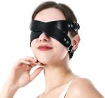 Adjustable Soft Leather BDSM Blindfold for Couples