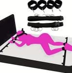 Soft Adjustable Bed Restraint Straps for BDSM Fun