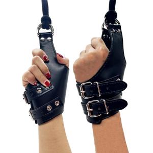Leather Bondage Wrist Cuffs for BDSM Play