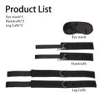 Bed Restraint Bondage Kit with Cuffs and Blindfold