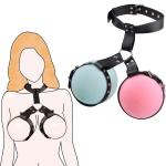 Adjustable Breast Bondage Restraints with Nipple Clamps
