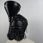 Bondage Head Hood with Funnel Gag for Sensation