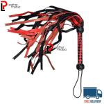 Genuine Leather Red & Black BDSM Flogger