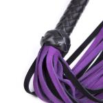 Purple Leather Flogger for Couples – Sensual BDSM Toy