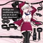 Beginner-Friendly 7-Piece Black BDSM Kit