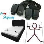 Adult Bed Restraint Kit with Handcuffs and Ankle Cuffs