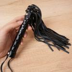 PU Leather Flogger Whip with Tassel Handle