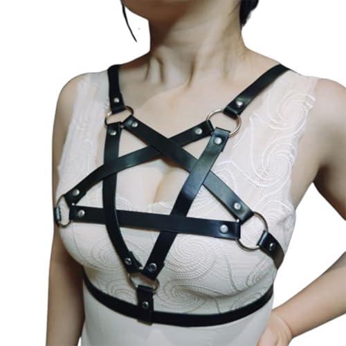 Women's Gothic Star-Shaped Open Cup Harness