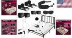 Adjustable BDSM Bed Restraints Kit with Cuffs & Blindfold